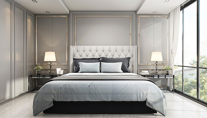 Decorate-Your-Bedroom-With-Gray-Wall-Panels