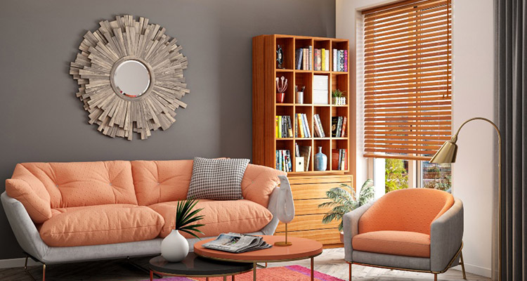 Vibrant-orange-living-room