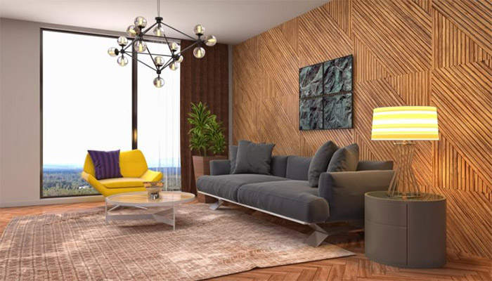 WPC wall panel design that fits perfectly into the bedroom